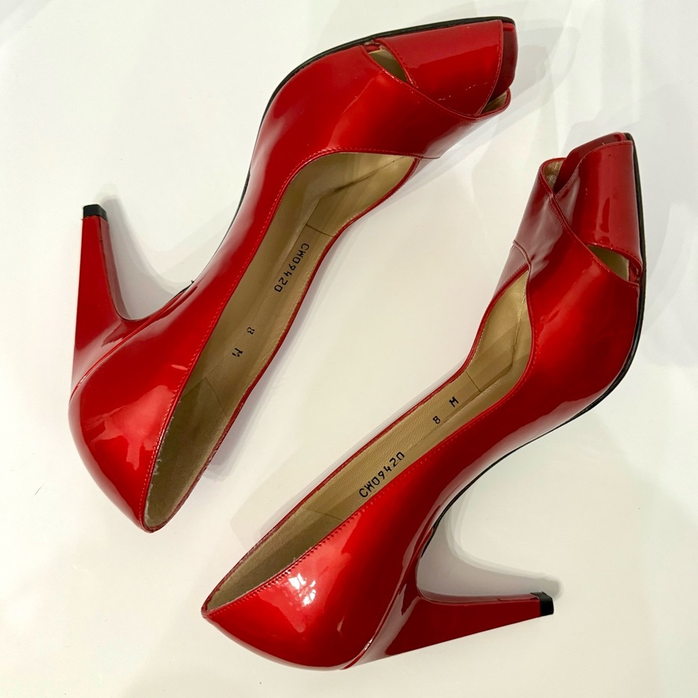 Euc Stuart Weitzman Max Red Quasar Patent Leather… - image 7